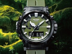 Gli orologi Casio Pro Trek PRW-61ANS-3 e PRG-340ANS-3 sono color kaki, come il vecchio PRW-61Y-3 (nella foto). (Fonte: Casio)