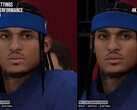 Differenza visiva nella resa dei caratteri in NBA 2K27 con e senza DLSS 5.
