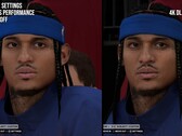 Differenza visiva nella resa dei caratteri in NBA 2K27 con e senza DLSS 5.