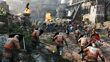 Immagine del gioco For Honor che mostra una battaglia. (Fonte immagine: Steam)