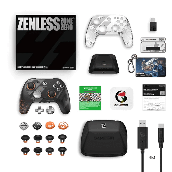 Il GameSir G7 Pro Zenless Zone Zero Edition viene fornito con diversi accessori.