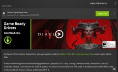 Notifica del driver Nvidia Game Ready 531.41 e dettagli in GeForce Experience (Fonte: Own)