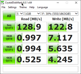 CrystalDiskMark 6 - 2 TB 5400 RPM SATA HDD