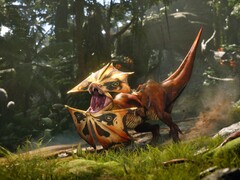 Immagine del gioco Turok: Origins che mostra un dinosauro. (Fonte: Steam)