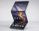 Ecco come potrebbe presentarsi un pieghevole a tre ante verticale di Huawei.
