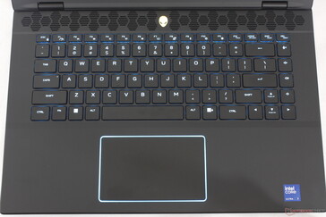 Il familiare layout dei tasti di Alienware, ma con un nuovo clickpad