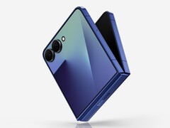 Galaxy Z Flip 7 nella foto in colore Blue Shadow.