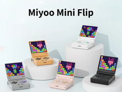 Il Miyoo Mini Flip nei suoi cinque colori di lancio. (Fonte immagine: Miyoo - modificato)
