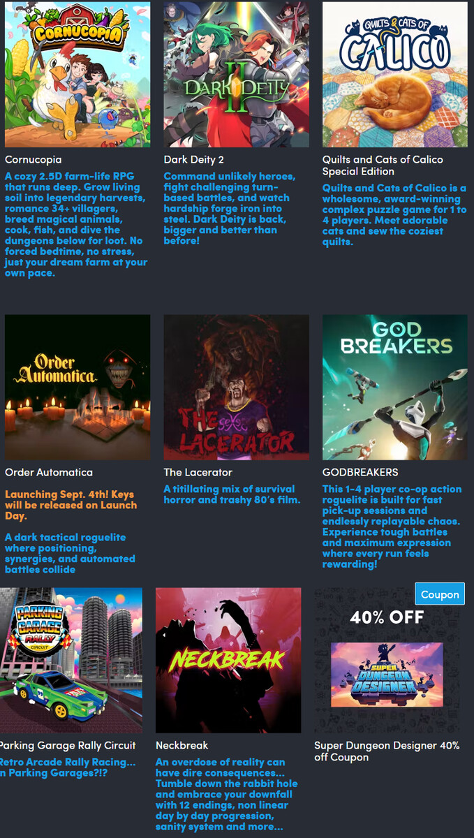 Tutti i giochi inclusi nel pacchetto Pax West 2026