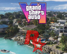 La mappa di GTA 6 mostrata con il logo di Rockstar Games (Fonte: Rockstar Games, Rockstar Games YouTube con modifiche)