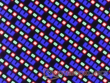Subpixel RGB nitidi dallo schermo lucido senza problemi di granulosità