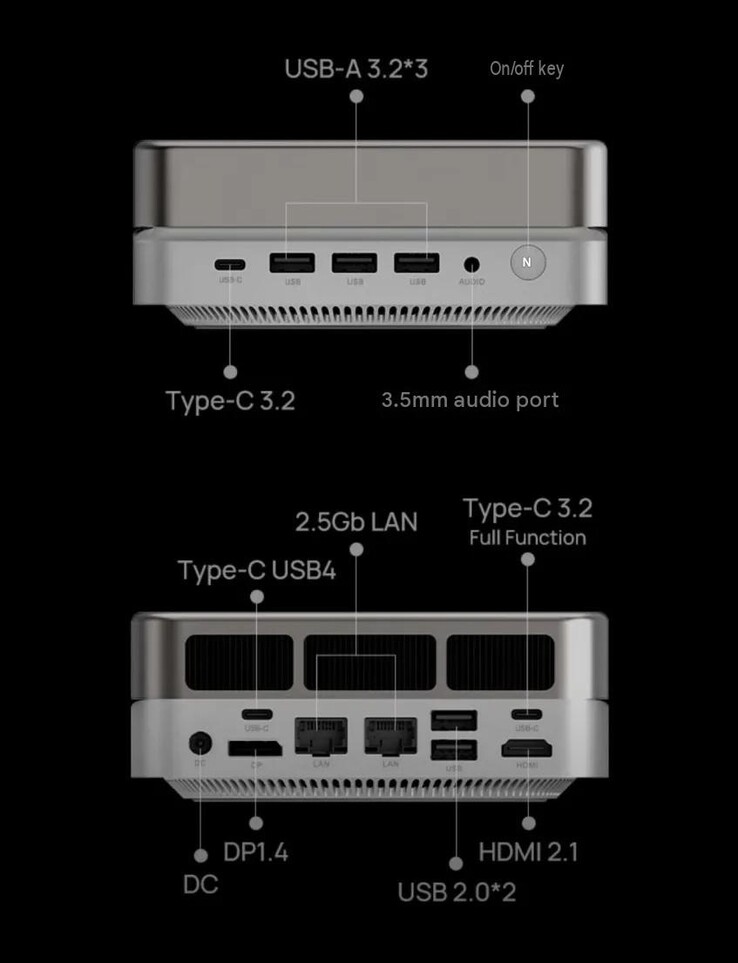 Il mini PC Mechrevo iMini P700 vanta una ricca dotazione di porte.