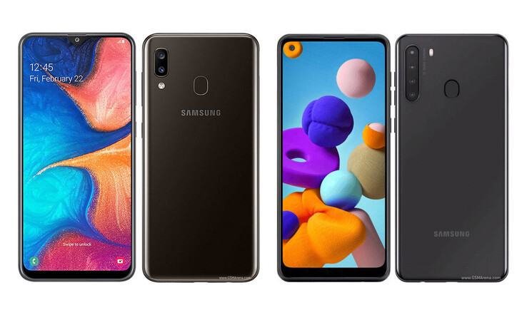 Un confronto tra Galaxy A20 e A21 (Image Source: GSMArena)