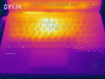 Heat-map del case superiore con carico massimo