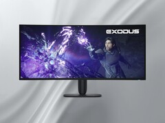Viene mostrata la parte anteriore del monitor OLED 5K Alienware AW3926QW