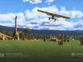 Jurassic World in Flight Simulator 2024 di Microsoft (Fonte: Microsoft)