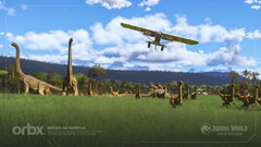 Jurassic World in Flight Simulator 2024 di Microsoft (Fonte: Microsoft)