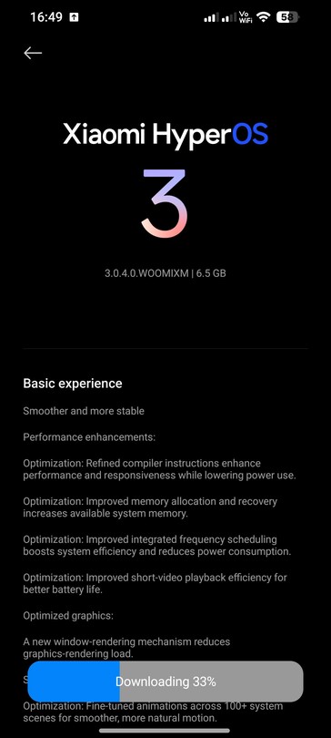 HyperOS 3 OTA su Redmi Note 14 Pro 5G. (Fonte immagine: r/HyperOS via Reddit)