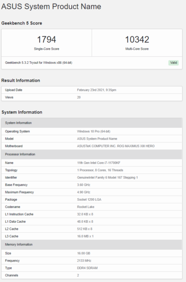 (Fonte Immagine: Geekbench)