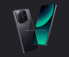 Lo Xiaomi 14 Pro dovrebbe presentare un design modificato con quattro fotocamere posteriori. (Fonte immagine: @OnLeaks & 91mobiles)