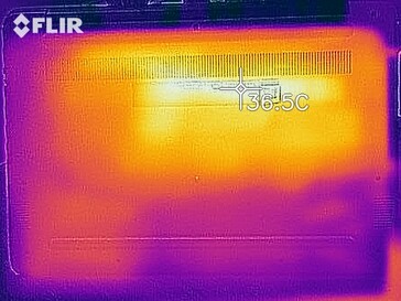 Mappa del calore, lato inferiore in idle