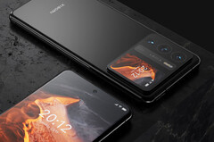 Lo Xiaomi 12 Ultra, come immaginato da LetsGoDigital &amp;amp; Tehnizo Concept. (Fonte: LetsGoDigital)