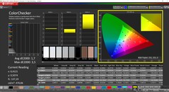 CalMAN ColorChecker (profilo: sRGB, spazio colore di destinazione: sRGB)