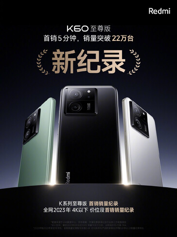 Xiaomi e Redmi festeggiano i traguardi di vendita dei loro nuovi smartphone di punta. (Fonte: Redmi, Xiaomi via Weibo)