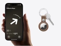 Il nuovo chip UWB di Apple AirTag 2 migliorerà la portata quando utilizza la ricerca di precisione. (Fonte immagine: Apple - modificato)