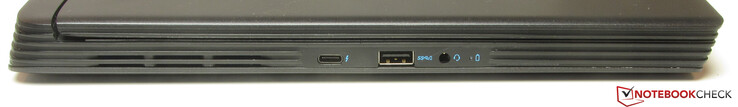 A Sinistra: Thunderbolt 3, USB 3.2 Gen 1 (Type-A), combo audio