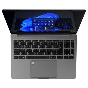 Il computer portatile ha il layout della tastiera QWERTY regolare (Fonte immagine: Ninkear)
