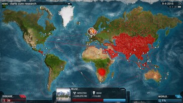 Nella foto: uno screenshot di gioco tratto da Plague Inc: Evolved.