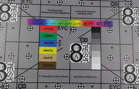 Una foto del nostro test chart