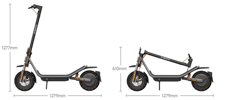 Le dimensioni dello scooter elettrico Xiaomi 6 Pro. (Fonte: Xiaomi)