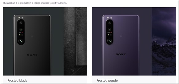 Xperia 1 III viola smerigliato - USA. (Fonte dell'immagine: Sony)