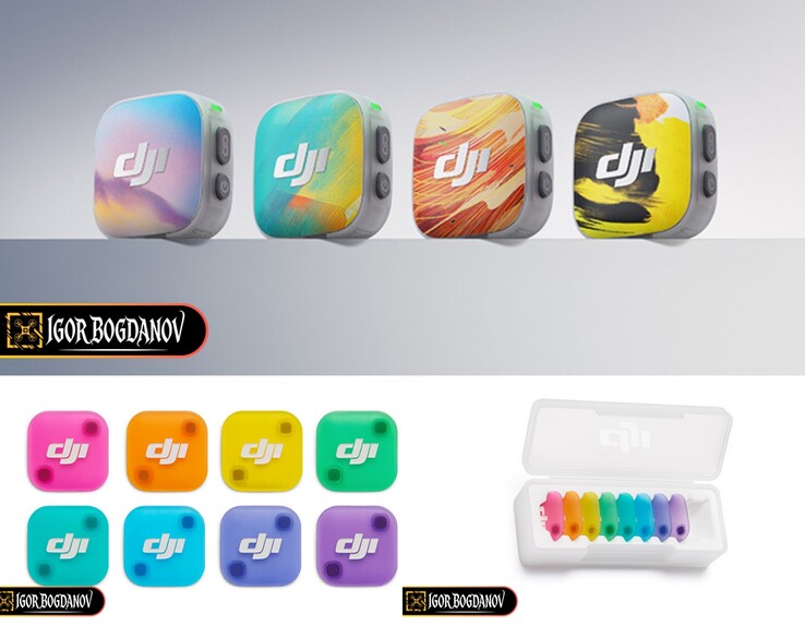Il DJI Mic Mini 2 offre coperture magnetiche colorate.