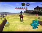 The Legend of Zelda: Ocarina of Time in esecuzione in modo nativo su un iPad. 