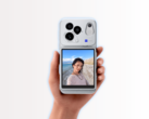Il Vivo X500 con l’accessorio Snap Screen e una custodia magnetica.
