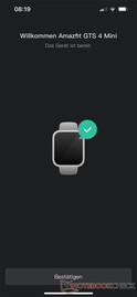impostazione dello smartwatch Amazfit GTS 4 Mini
