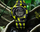 Il Casio Frogman GW-8200TPF-1JR "Poison Dart" (nella foto) su uno sfondo forestale. (Fonte: Casio Japan)