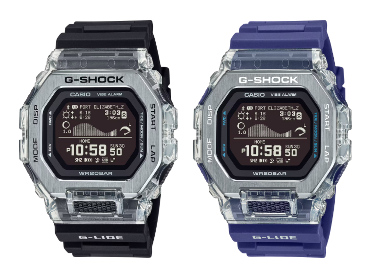 Da sinistra a destra: gli orologi Casio GBX100S-1 e GBX100S-2. (Fonte: Casio)