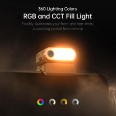 Il gimbal per smartphone Hohem iSteady M7 AI è dotato di una luce di riempimento CCT/RGB staccabile (fonte: Hohem)