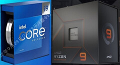 L&#039;Intel Core i9-13900K e l&#039;AMD Ryzen 9 7950X sono i migliori processori del momento. (Fonte immagine: Intel (VideoCardz)/AMD - modificato)