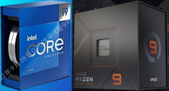L'Intel Core i9-13900K e l'AMD Ryzen 9 7950X sono i migliori processori del momento. (Fonte immagine: Intel (VideoCardz)/AMD - modificato)