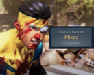 Uno screenshot di gioco con la valutazione "Mista" di Steam sovrapposta.