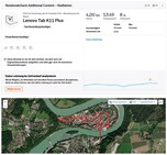 Test GPS Lenovo Tab K11 Plus: percorso totale