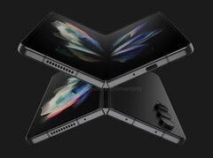 Il Galaxy Z Fold4 dovrebbe arrivare in autunno. (Fonte: @OnLeaks & Smartprix)