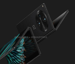Il OnePlus Fold avrà il cursore degli avvisi, marchio di fabbrica dell&#039;azienda. (Fonte: @OnLeaks &amp;amp; SmartPrix)