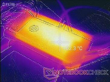 L'adattatore AC può raggiungere più di 62 C in condizioni di lavoro stressanti