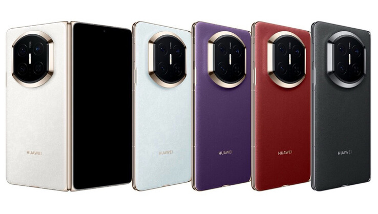 Huawei offre il Mate X7 in cinque colori e cinque opzioni di memoria. (Fonte immagine: Huawei)